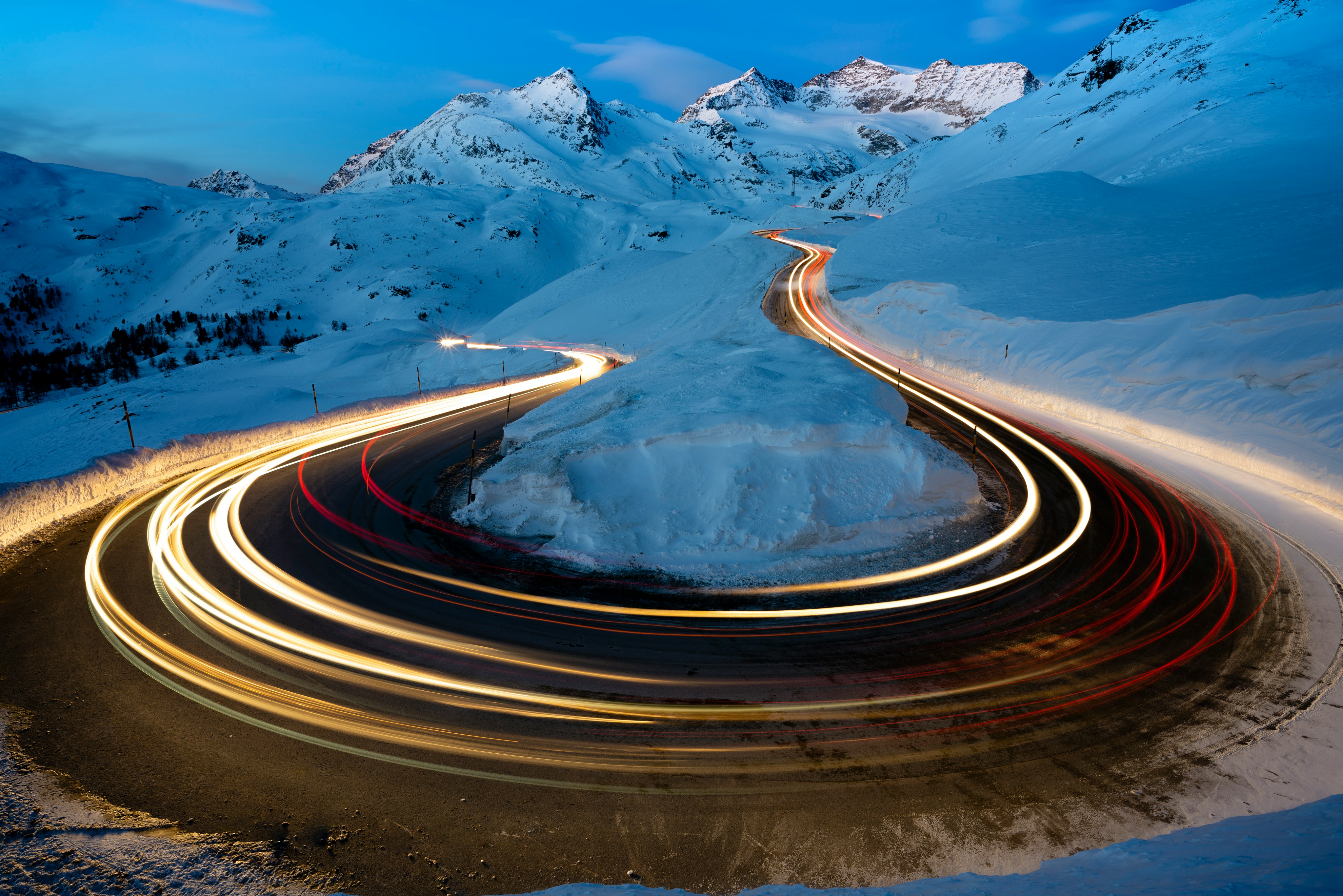 time lapse photography of vehicle on road